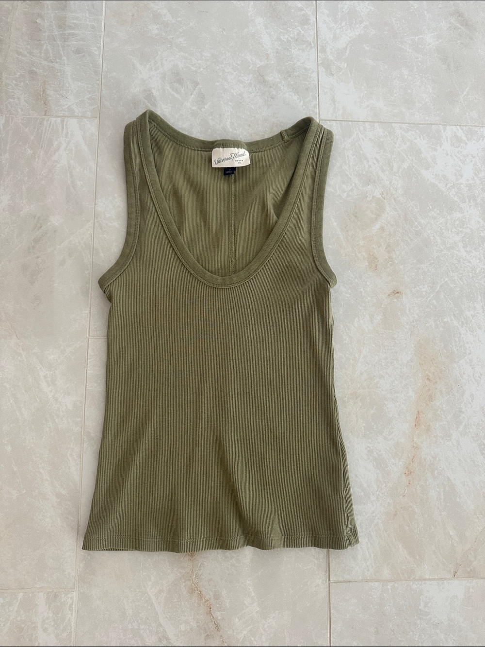 Universal Thread Olive Ribbed Scoop Tank